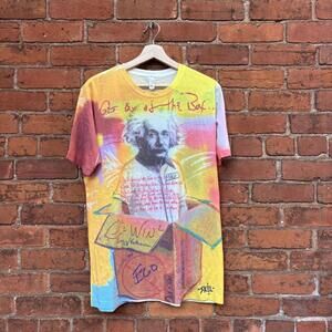 skel Jason Skeldon all over print Einstein t shirt L/XL